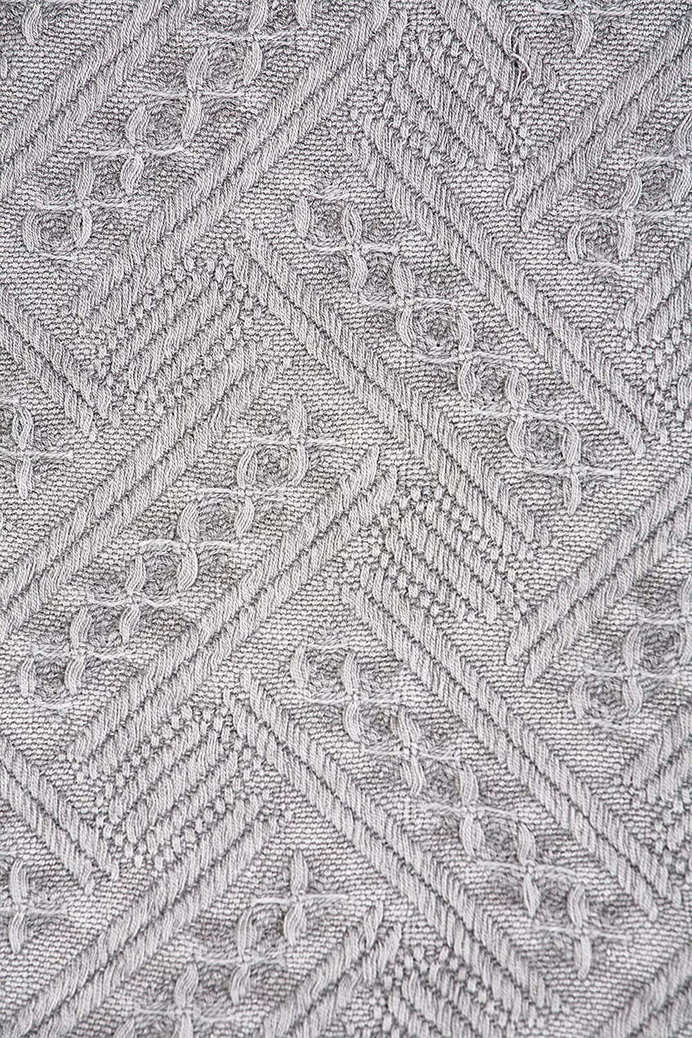 Kasentex 100% Cotton Knit Throw Blanket, 60 × 50 in