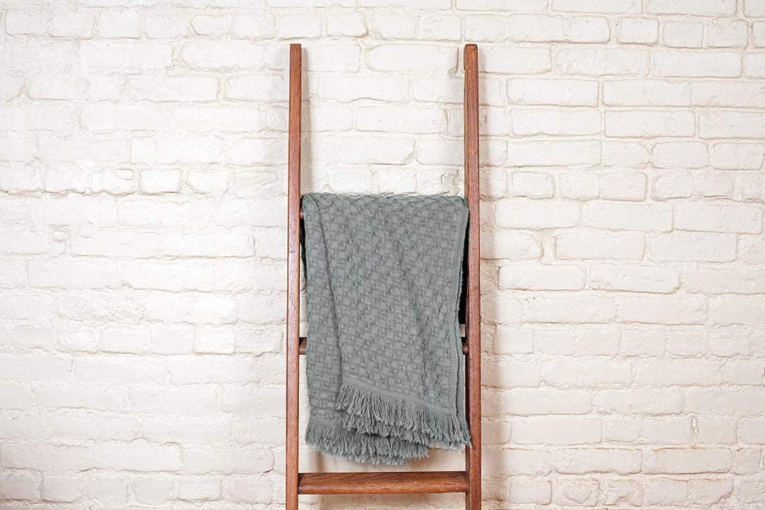 Kasentex 100% Cotton Knit Throw Blanket, 60 × 50 in
