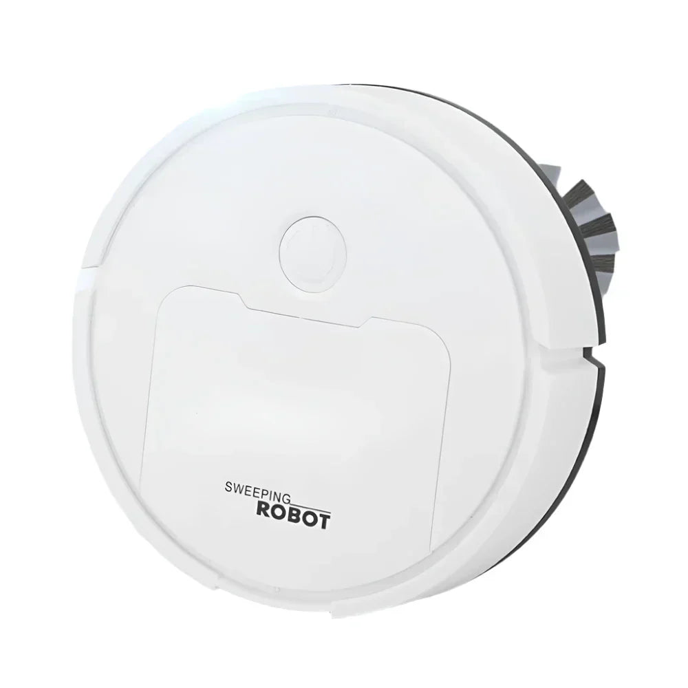 3-in-1 robot vacuum cleaner with sweeping, vacuuming, and mopping functions in a compact design.