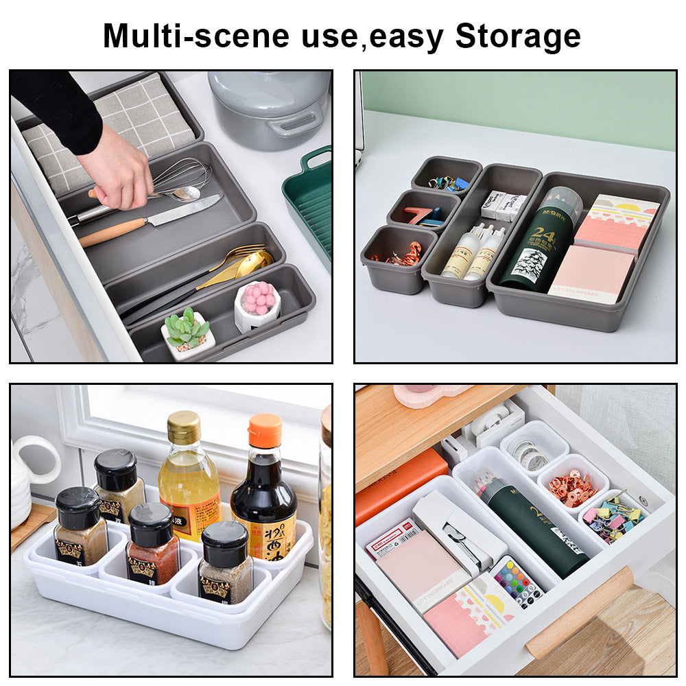 8-Piece Makeup & Drawer Organizer Set
