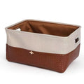 Foldable Storage Basket Organizer Toys Box Sundries Book Snack Desk Organizer Clothes Basket PU Laundry Hamper Home Decor