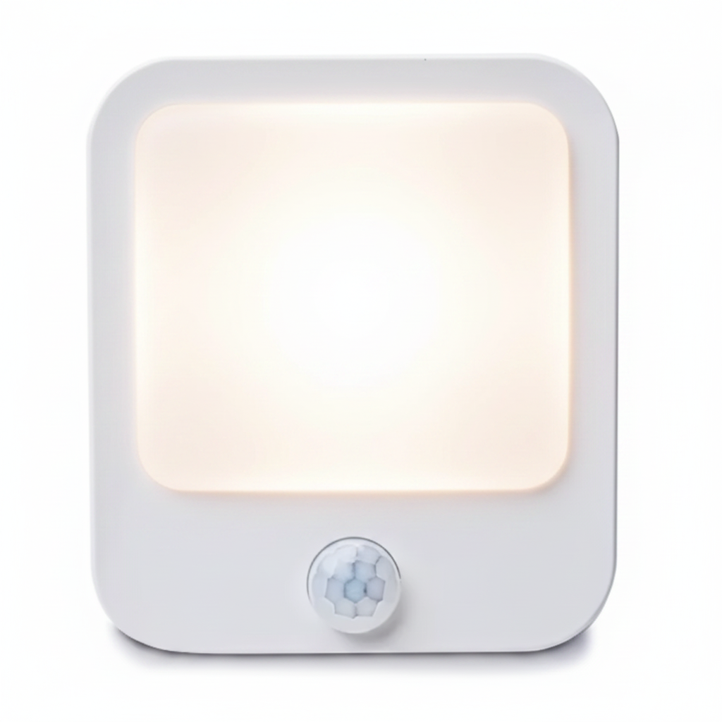 Red Motion-Sensor Night Light, 3 Modes