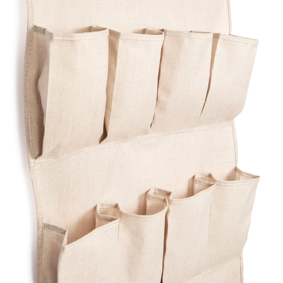 Over-the-door shoe organizer holding shoes