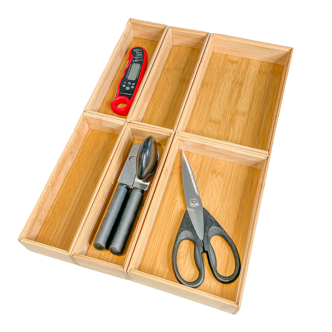 Bamboo Drawer Dividers, Individual Pieces & Sets