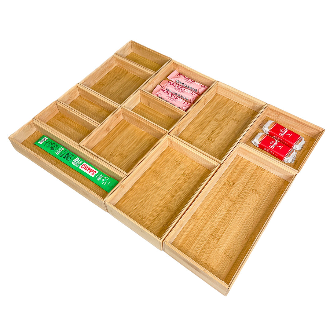 Bamboo Drawer Dividers, Individual Pieces & Sets