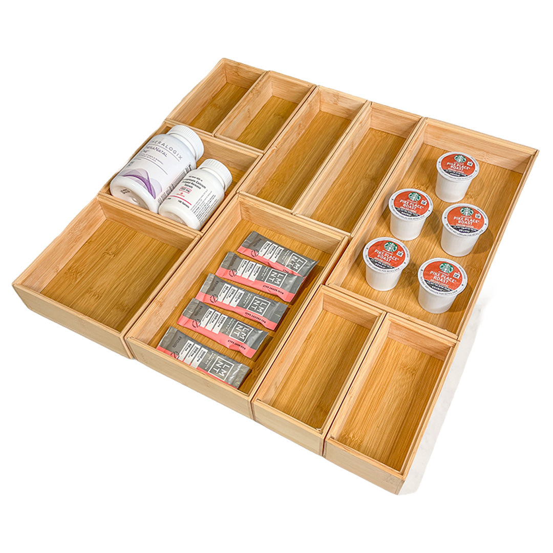 Bamboo Drawer Dividers, Individual Pieces & Sets
