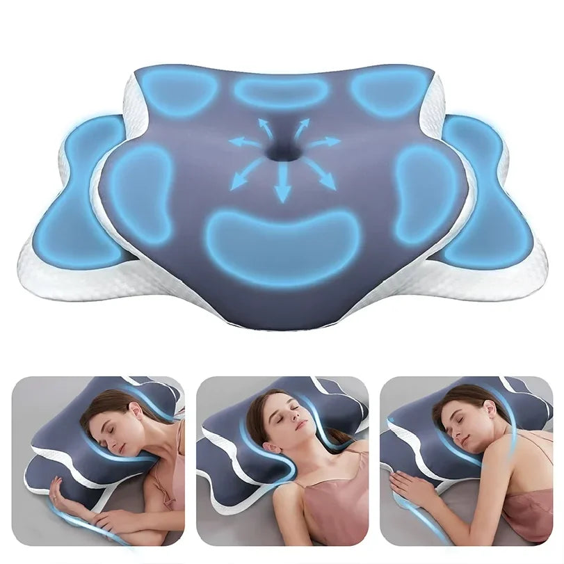 Cervical Memory Foam Pillow – Ergonomic Neck Support for Side, Back & Stomach Sleepers