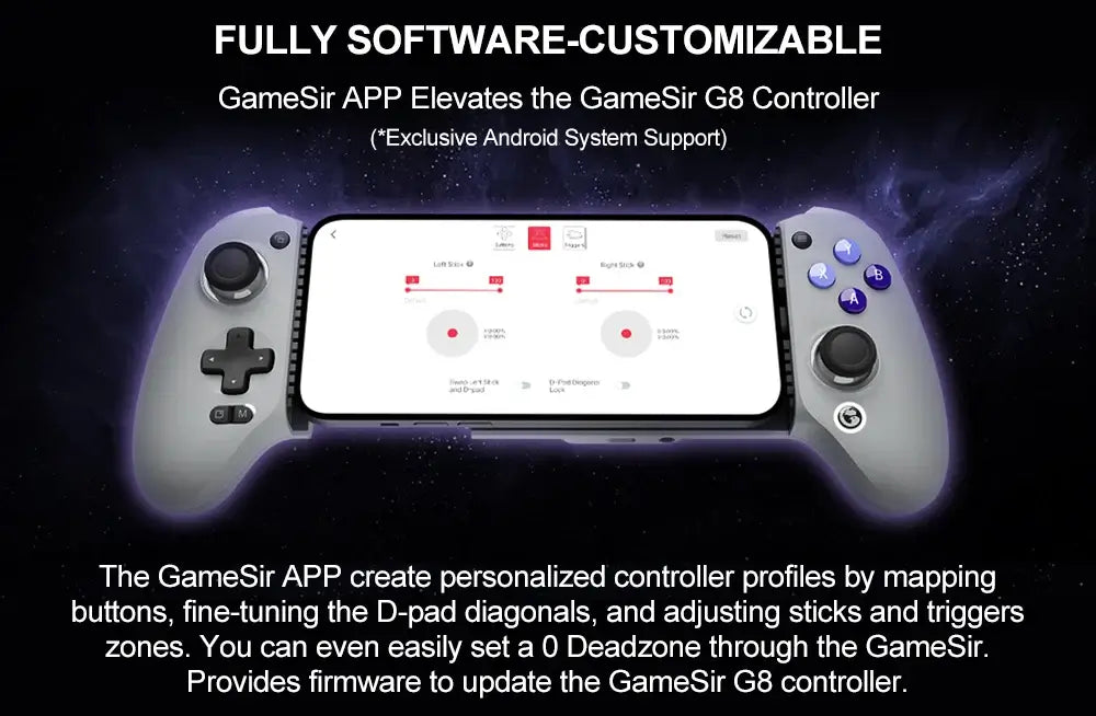GameSir G8 Galileo Mobile Gaming Controller – Hall Effect Joysticks, USB-C, iOS & Android Compatible