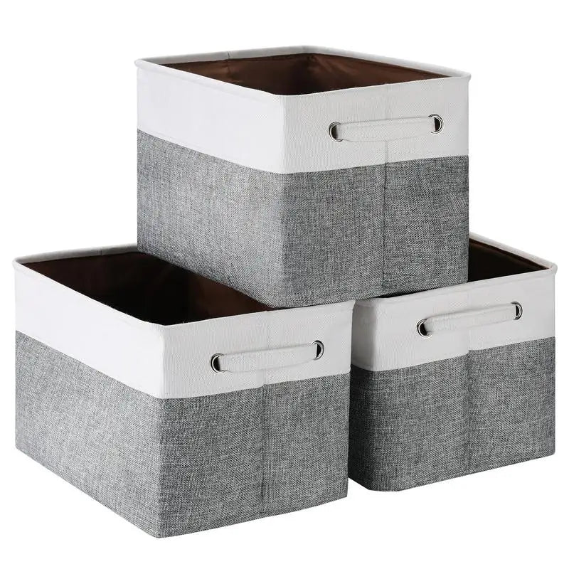 Foldable Storage Basket with Rope Handles — Large Fabric Organizer Bin