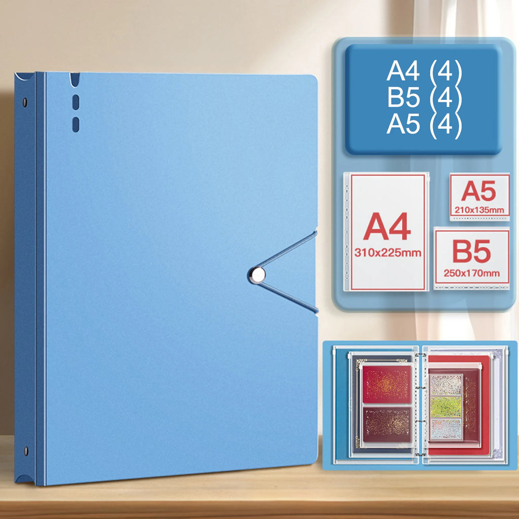 Family Document Organizer PP A4 B5 Sheet Protector File Folder with Clear Pocket for Certificates Contracts and House Deeds