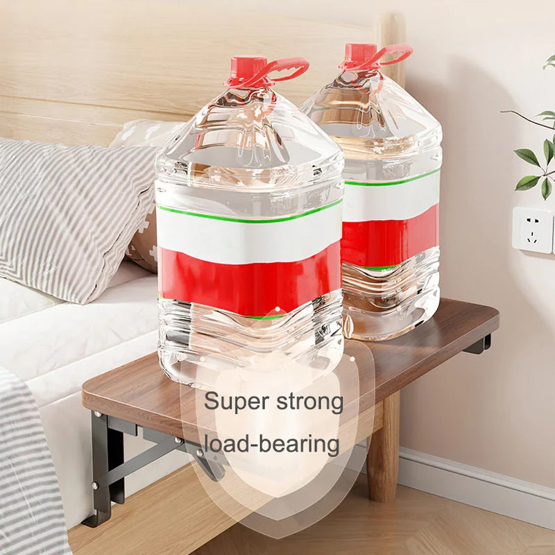 New Foldable Collapsible Organizer Attachable Bedside Shelf Table Under Bed Mat Dorm Bunk Bed Storage for College Space Save