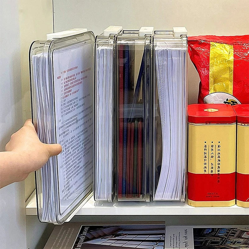 Document Certificate Important Storage Box Paper Organizer Stackable Storage Box Transparent Desktop Storage