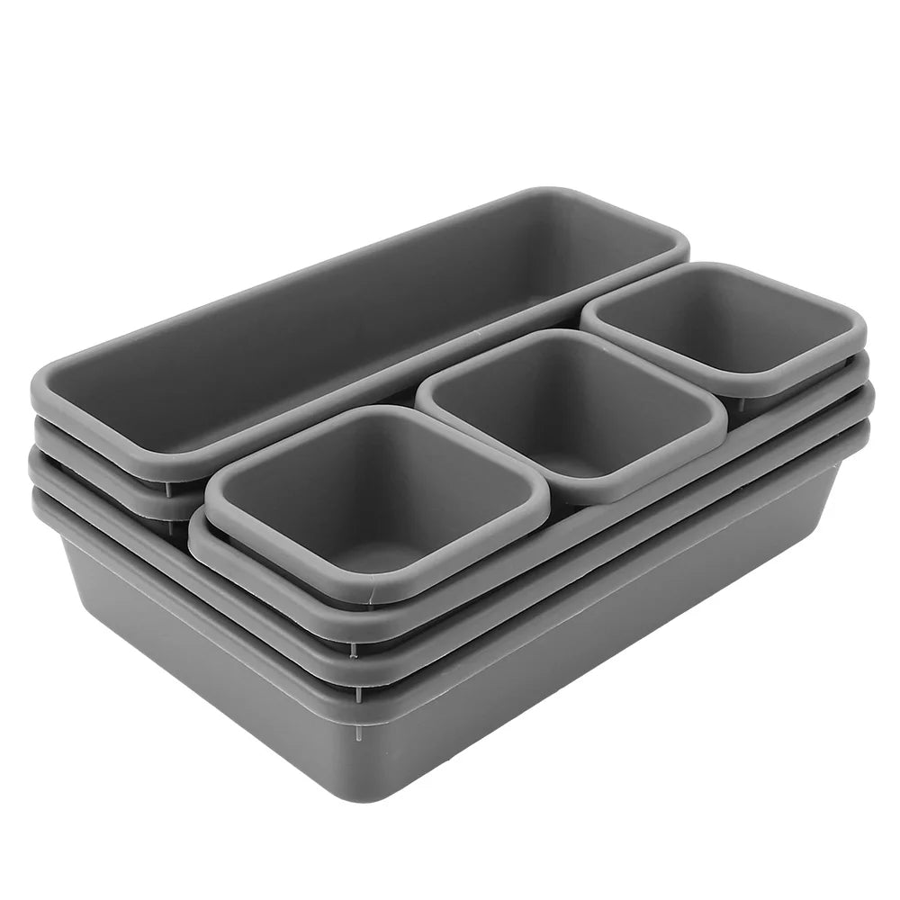 8-Piece Makeup & Drawer Organizer Set