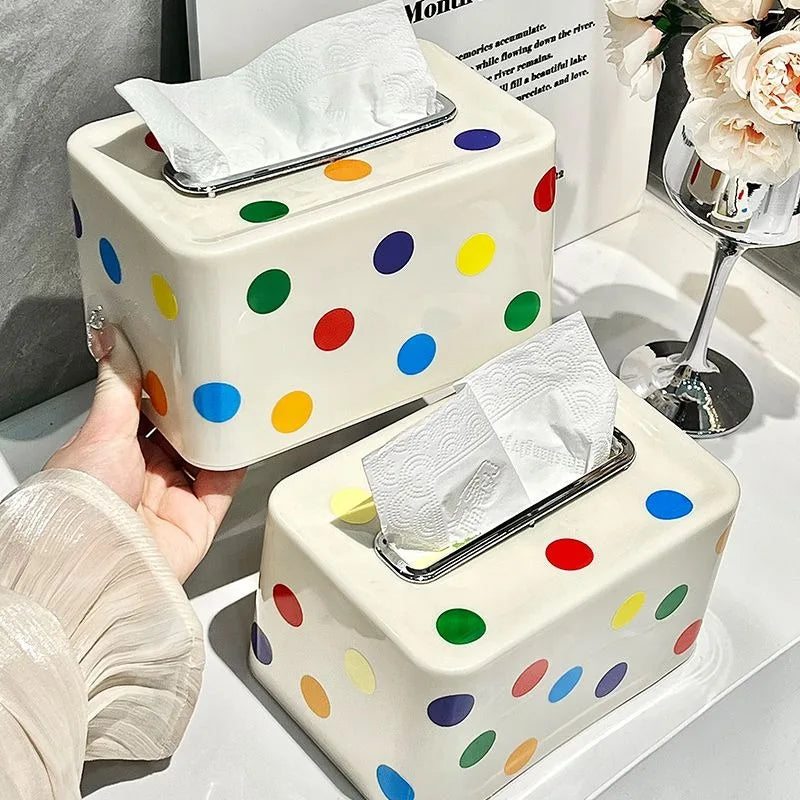 Modern Decorative Desktop Tissue Box Holder | Luxury PP Rectangular Tissue Case