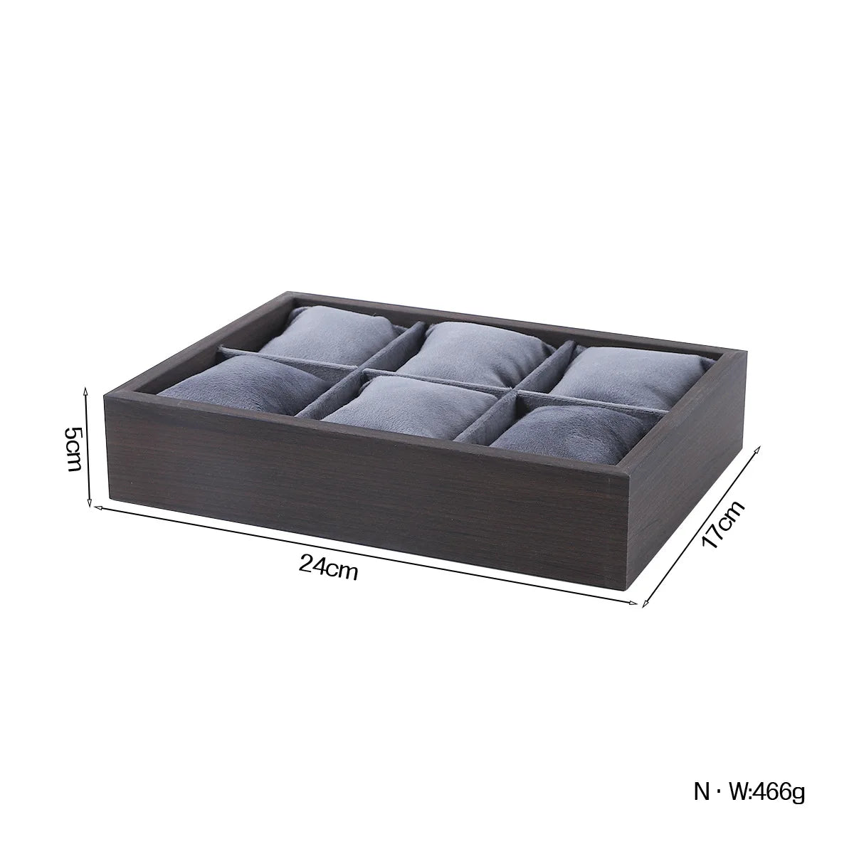 Wooden Velvet Jewelry Tray Organizer | Stackable Drawer Insert
