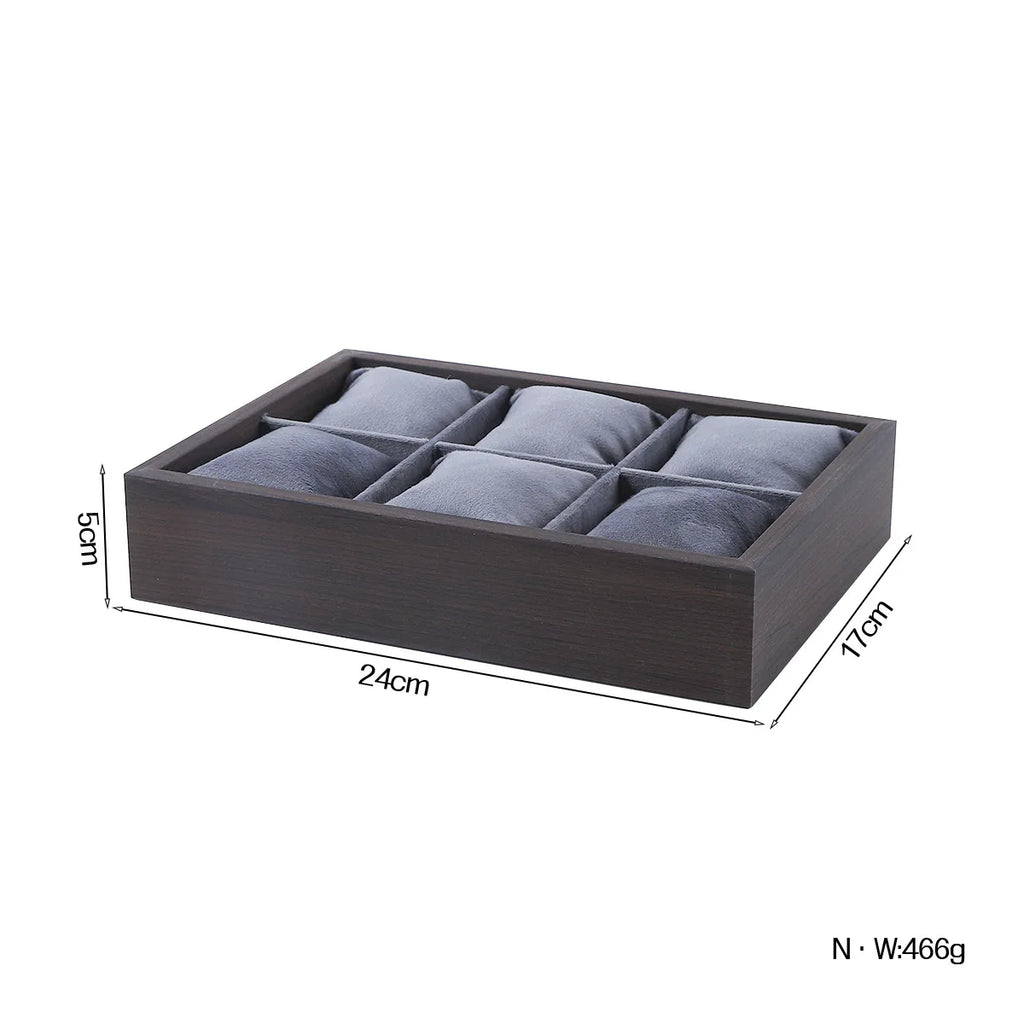 Wooden Velvet Jewelry Tray Organizer Stackable Drawer Insert for Bracelets & Watches For Women Jewelry Storage