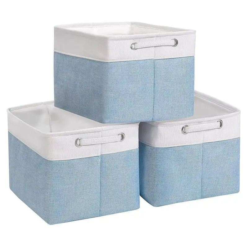 Foldable Storage Baskets for Organizing Toys, Books, Shelves, Closet, Large Storage Box with Rope Handles, Sturdy Organizer Bins