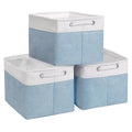 Foldable Storage Baskets for Organizing Toys, Books, Shelves, Closet, Large Storage Box with Rope Handles, Sturdy Organizer Bins