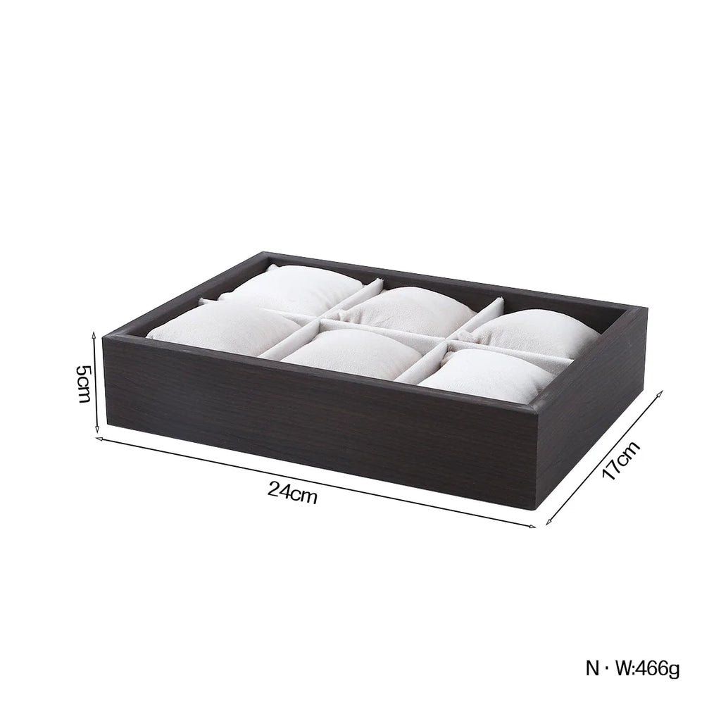 Wooden Velvet Jewelry Tray Organizer Stackable Drawer Insert for Bracelets & Watches For Women Jewelry Storage