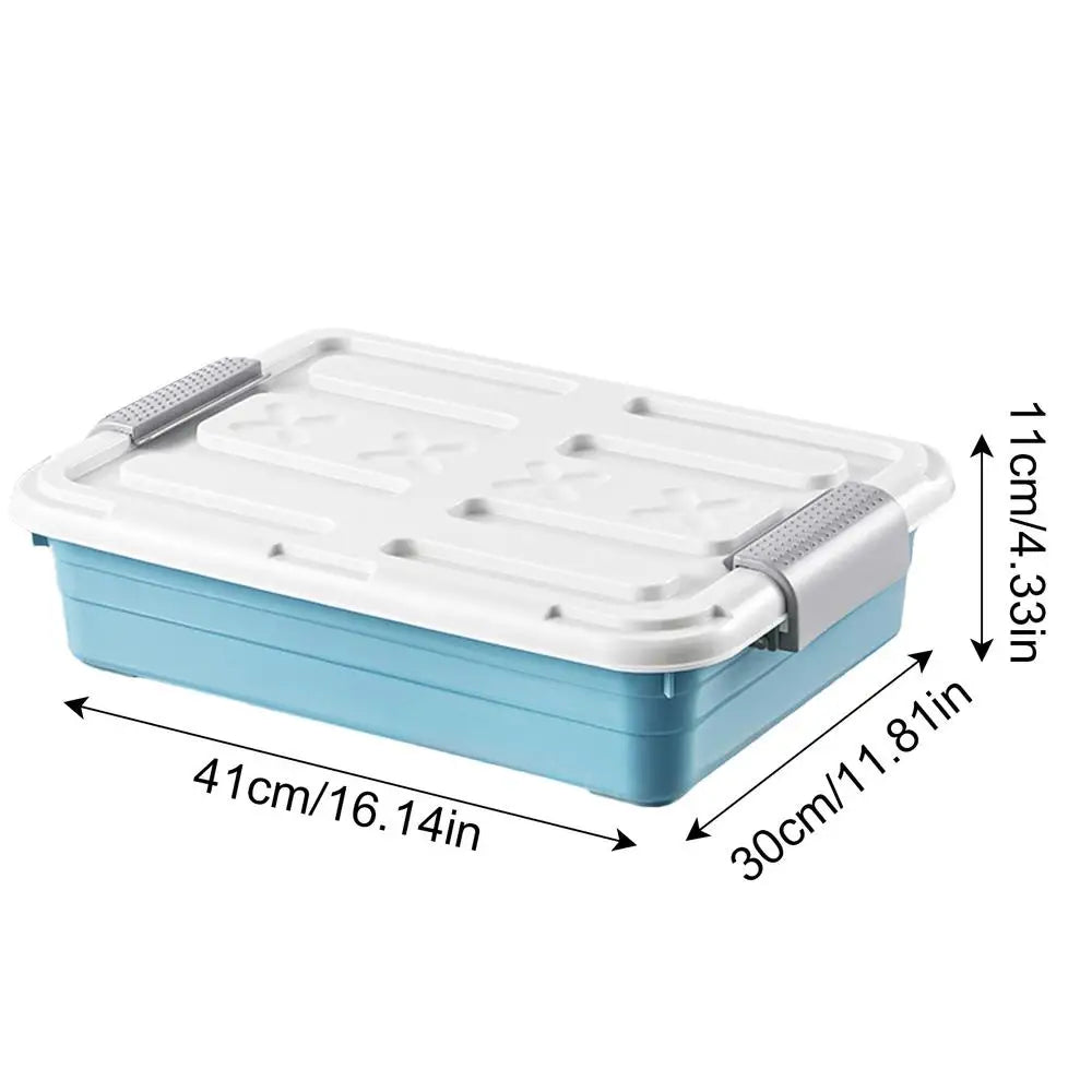 Under-Bed Storage Containers with Casters | Waterproof PP Bins | 5 Colors