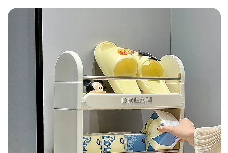 Multi-Tier Bathroom Floor Shelf Adjustable 5-Layer Shower Organizer with Wheels Space-Saving Storage Rack for Kitchen Essentials