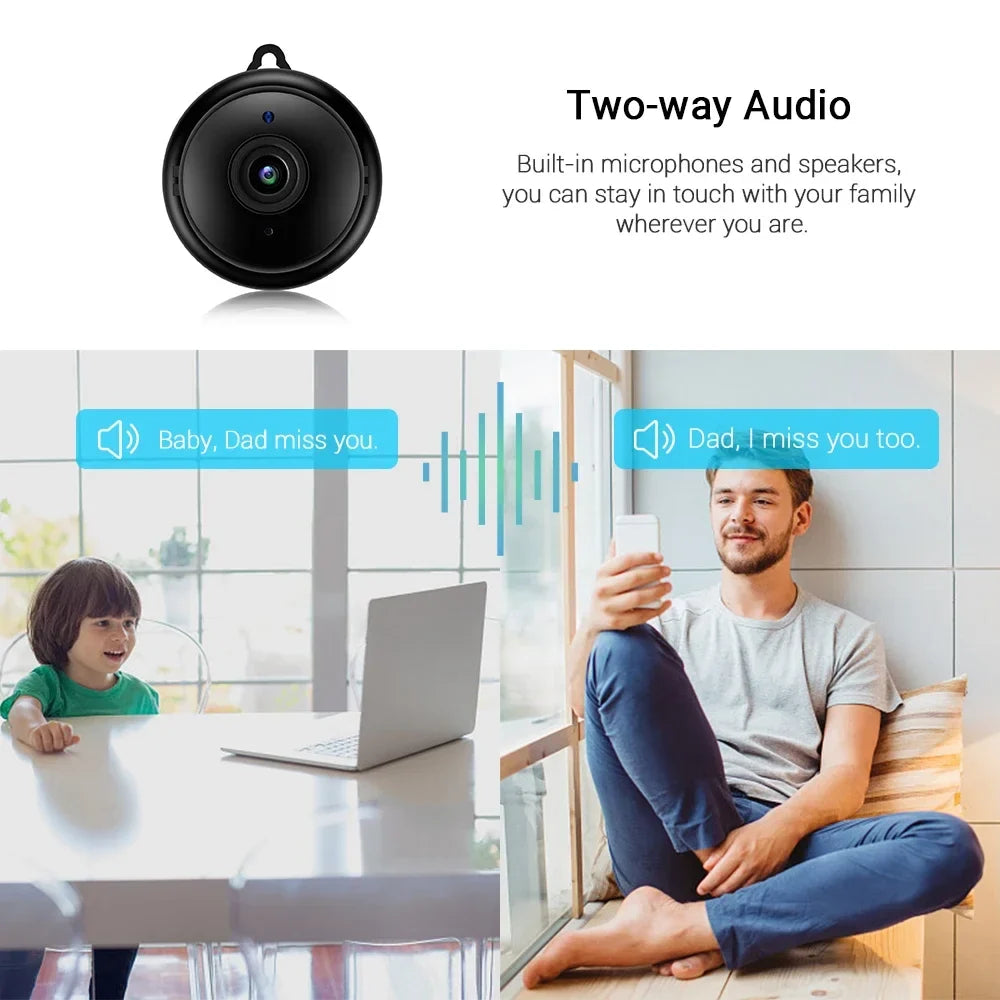 Mini 1080p Wi-Fi Indoor Camera with Night Vision
