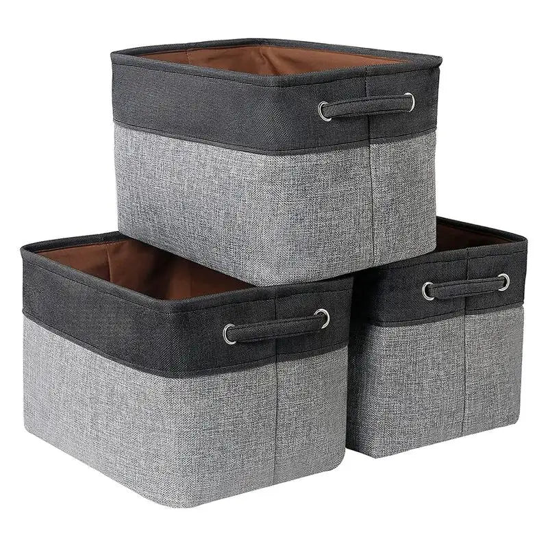 Foldable Storage Basket with Rope Handles — Large Fabric Organizer Bin