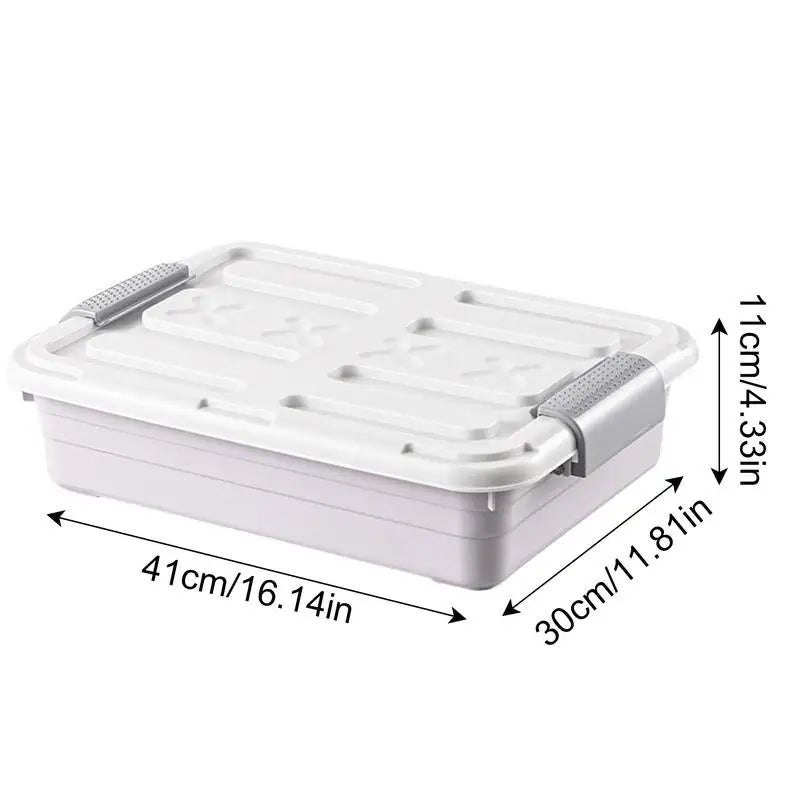 Under-Bed Storage Containers with Casters | Waterproof PP Bins | 5 Colors