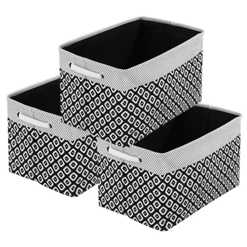 Foldable Storage Basket with Rope Handles — Large Fabric Organizer Bin
