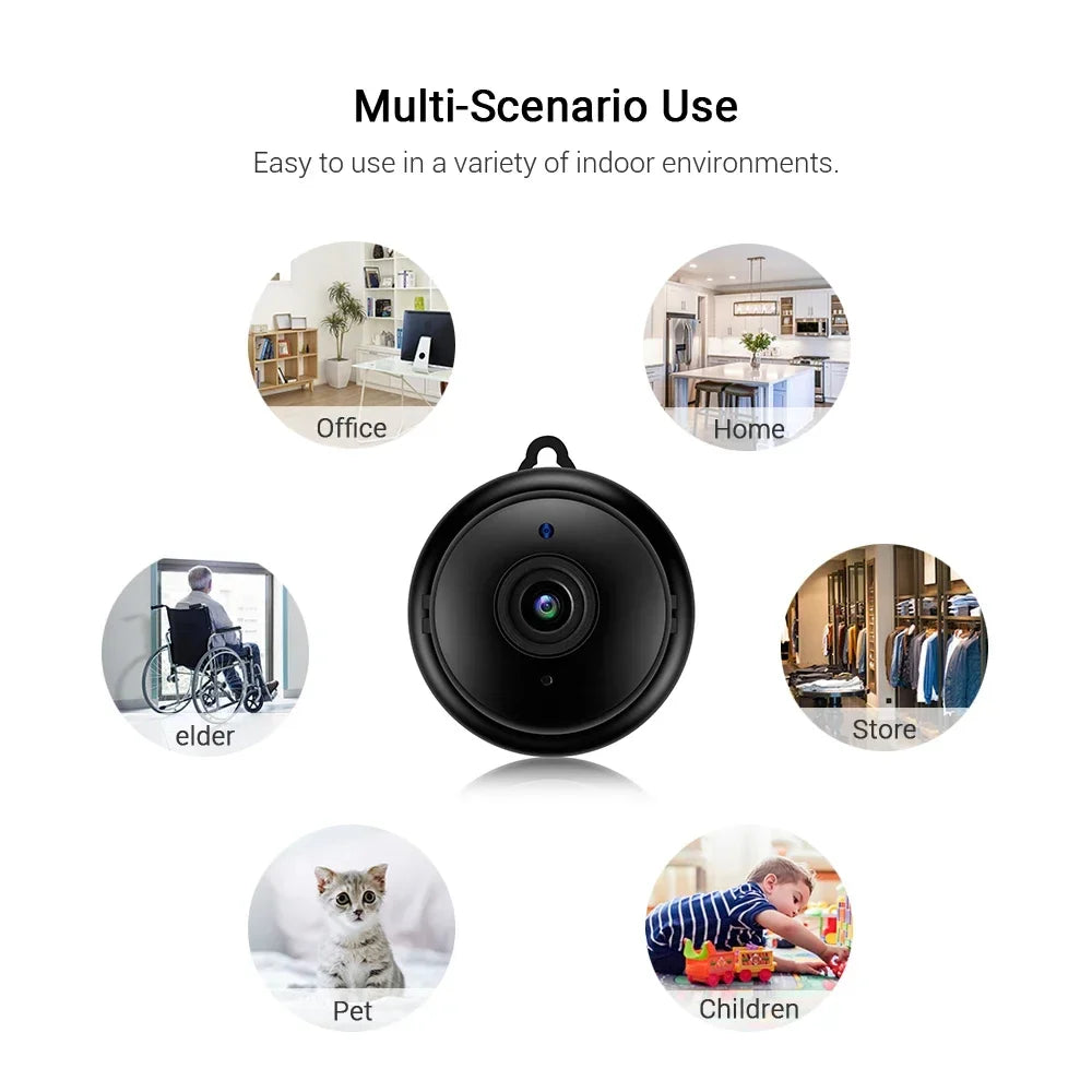 Mini 1080p Wi-Fi Indoor Camera with Night Vision