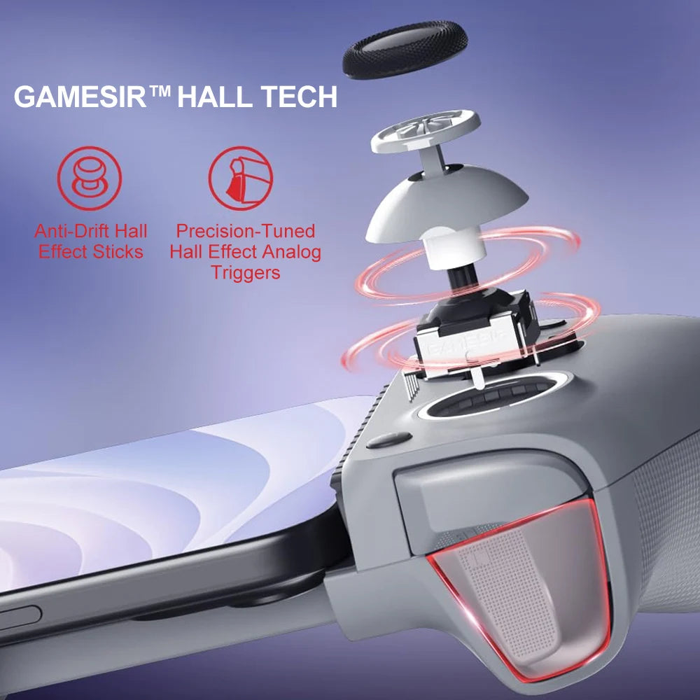 GameSir G8 Galileo Mobile Gaming Controller – Hall Effect Joysticks, USB-C, iOS & Android Compatible