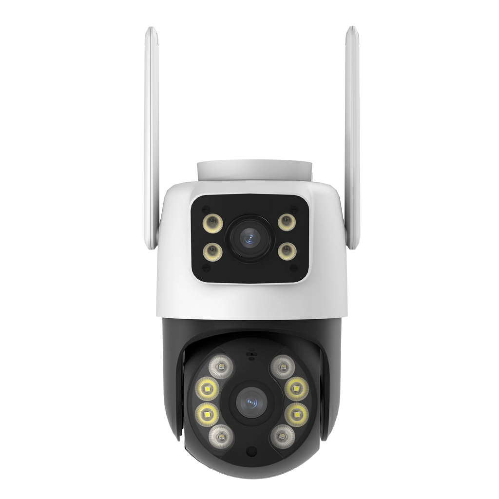 3MP Dual-Lens WiFi Security Camera – Waterproof Outdoor Surveillance, Wide-Angle, Smartphone Monitoring