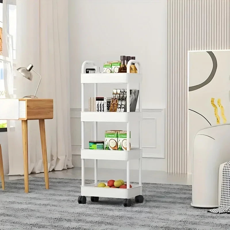 5-Tier Rolling Storage Cart with Wheels Mobile MultiPurpose Organizer Ideal for Kitchen Bathroom Bedroom Snacks and Books