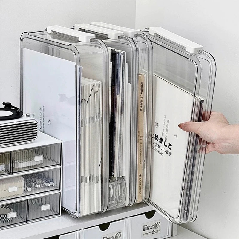 Document Certificate Important Storage Box Paper Organizer Stackable Storage Box Transparent Desktop Storage