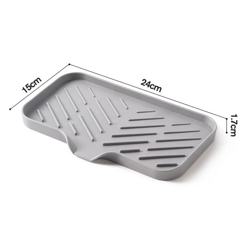 Silicone Kitchen Sink Sponge Holder – Auto-Draining Sink Caddy Organizer