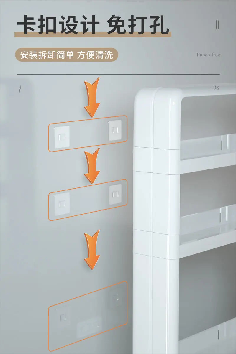 Wall-Mounted Bathroom Organizer Shelf | No-Drill PP Storage Rack for Toiletries & Kitchen