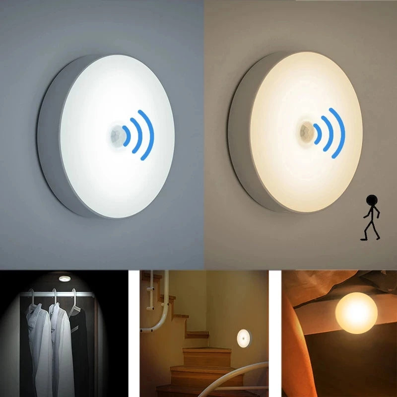USB Rechargeable Motion Sensor Night Light – Wireless LED Lamp for Kitchen, Closet & Hallway