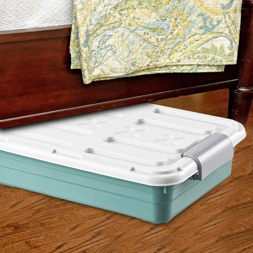 Under-Bed Storage Containers with Casters | Waterproof PP Bins | 5 Colors