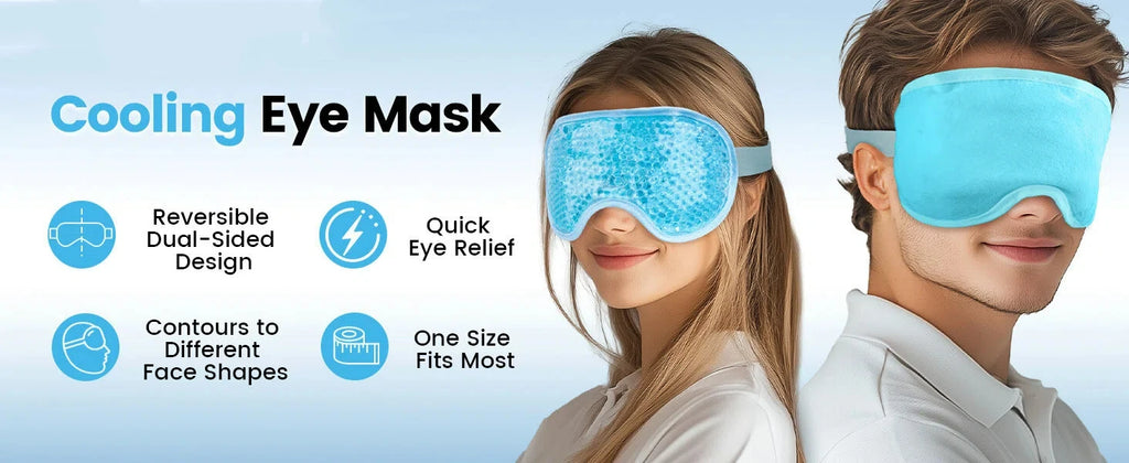 Cooling Gel Bead Eye Mask – Reusable Cold & Hot Compress for Puffy Eyes