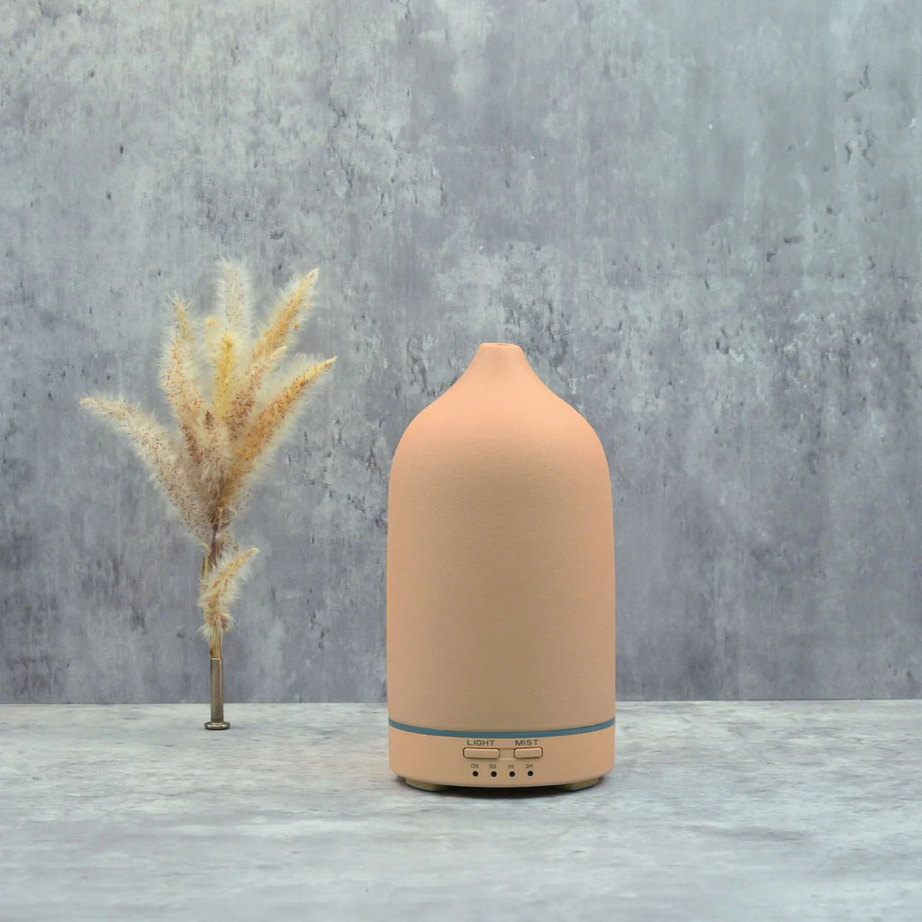 Ceramic Ultrasonic Essential Oil Diffuser & Humidifier with Color-Changing Light