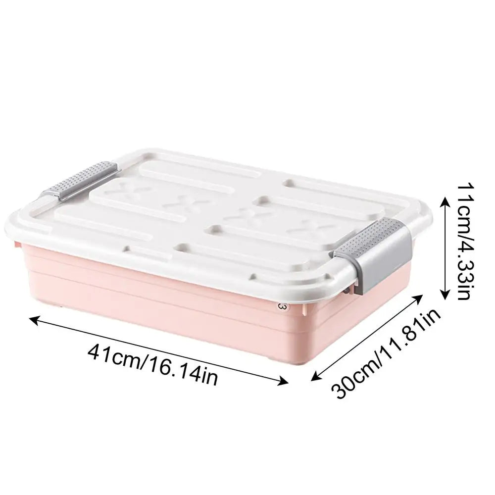 Under-Bed Storage Containers with Casters | Waterproof PP Bins | 5 Colors
