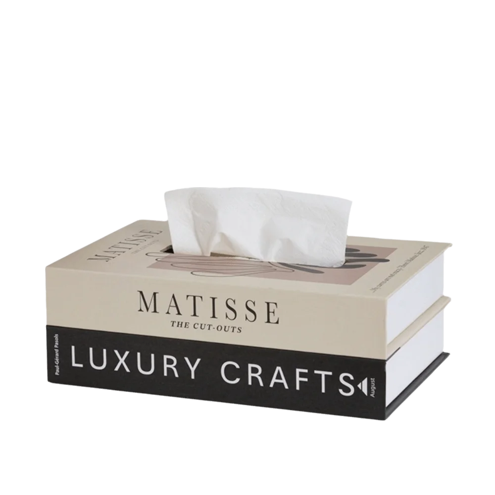 Retro Book-Style Decorative Tissue Box Cover | Double-Layer Paper Storage | 3 Designs