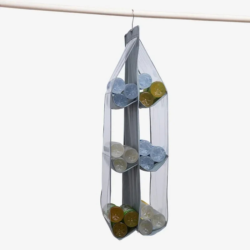 Hanging Handbag & Purse Organizer for Closet | 6-Grid Oxford Cloth Storage Hanger