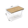 Stackable Pantry Organizers With Wooden Lids Kitchen Storage Clear Bins Under Sink Organizer For Onion Potato Fruit Vegetables