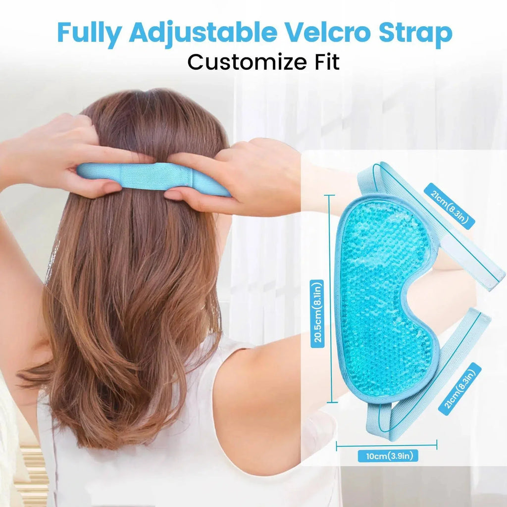 Cooling Gel Bead Eye Mask – Reusable Cold & Hot Compress for Puffy Eyes