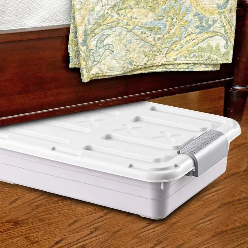 Under-Bed Storage Containers with Casters | Waterproof PP Bins | 5 Colors