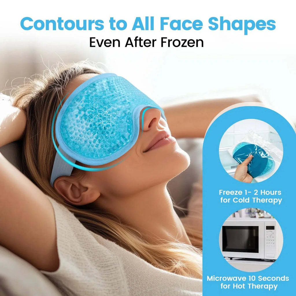 Cooling Gel Bead Eye Mask – Reusable Cold & Hot Compress for Puffy Eyes