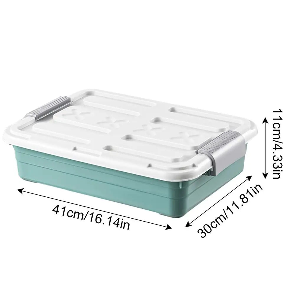Under-Bed Storage Containers with Casters | Waterproof PP Bins | 5 Colors