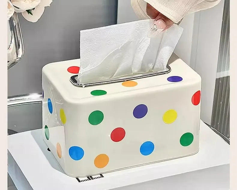 Modern Decorative Desktop Tissue Box Holder | Luxury PP Rectangular Tissue Case