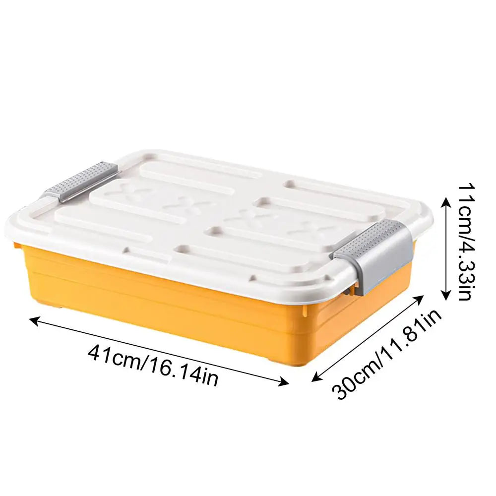 Under-Bed Storage Containers with Casters | Waterproof PP Bins | 5 Colors